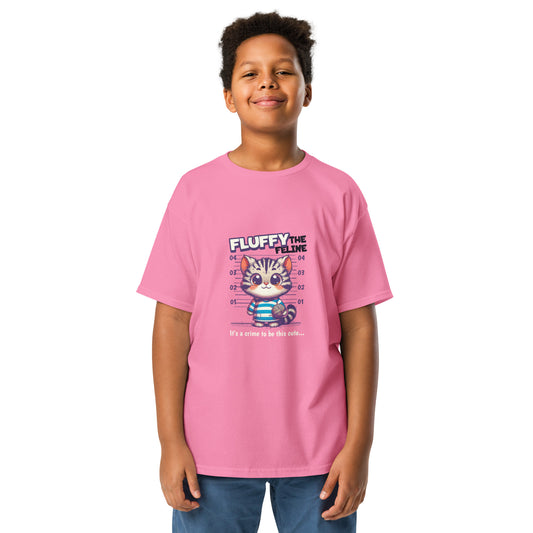 Fluffy the feline kids' classic tee